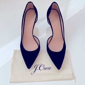 J Crew Lucie Pumps in Black Suede - Great Condition with Original Box & Dustbag